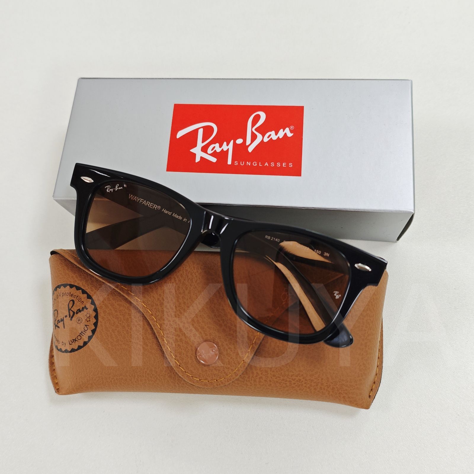 RayBan 木村拓哉着用 WAYFARER 901A 50口22 ブラック✖️茶色