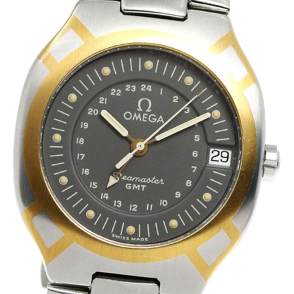 希少 オメガ OMEGA シーマスター ポラリス メンズ 腕時計 オメガ OMEGA シーマスター ポラリス 希少なGMT チタン コンビ
