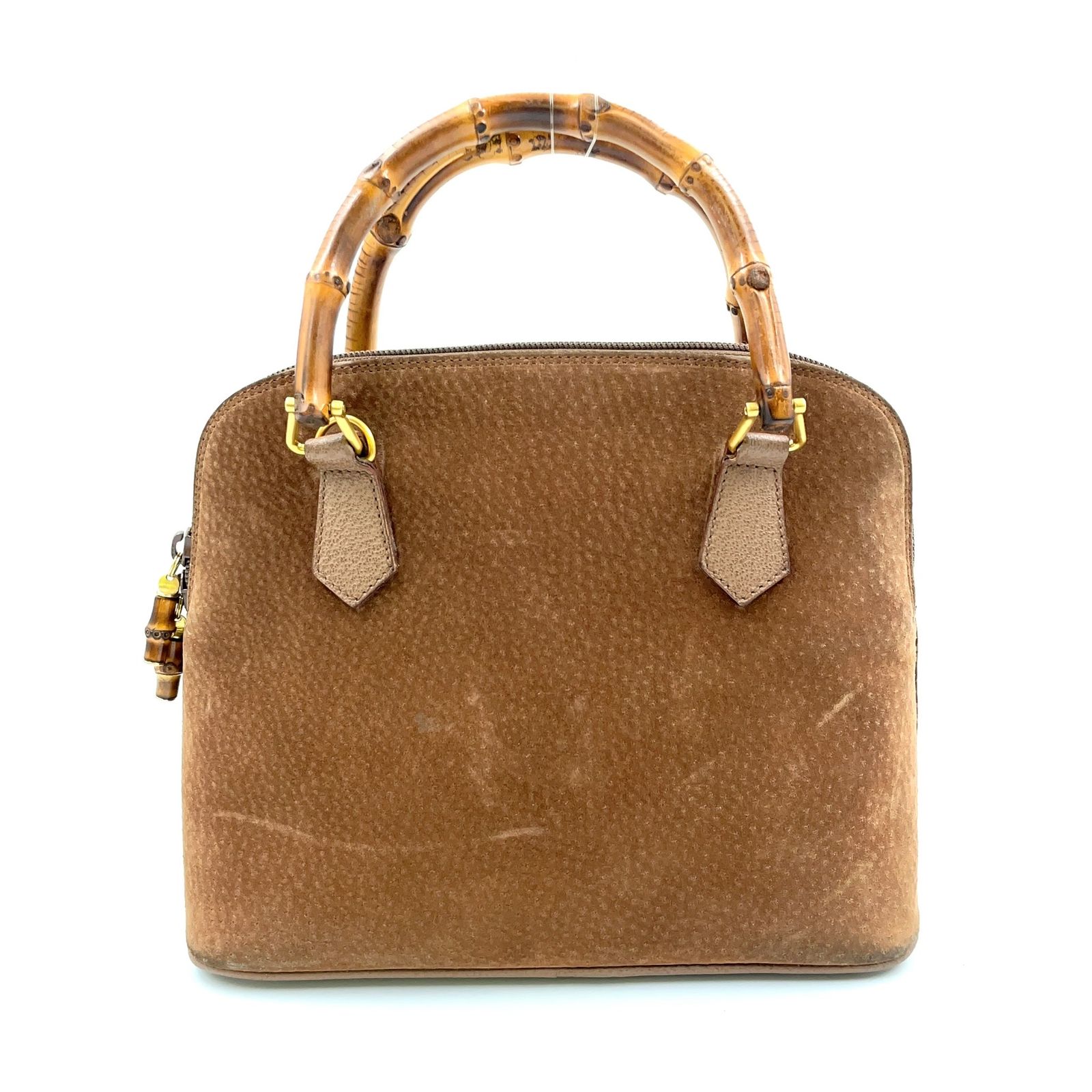 【美品】GUCCI バンブー 2way ハンドバッグ スエード A4可能 自立 GUCCI グッチ バンブー 2way ショルダーバッグ ハンドバッグ