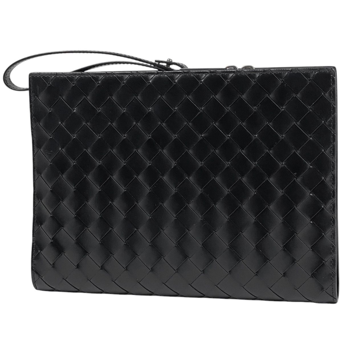ボッテガヴェネタ BOTTEGAVENETA イントレチャート クラッチバッグ 編み込み ナッパ セカンドバッグ クラッチバッグ レザー ブラック レディース