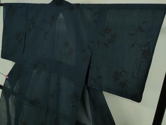 平和屋着物■極上　夏物　本場大島紬　夏大島　7マルキ　枝花文　逸品　未使用　DZAA8946kh5 平和屋着物□極上 夏物 本場大島紬 夏大島 7マルキ 枝花文 逸品 未使用