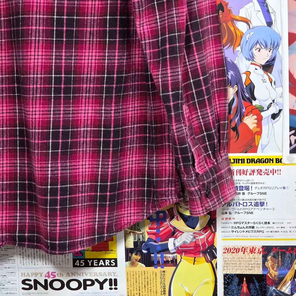 ユニクロ フランネル ピンク タタン チェック シャツ