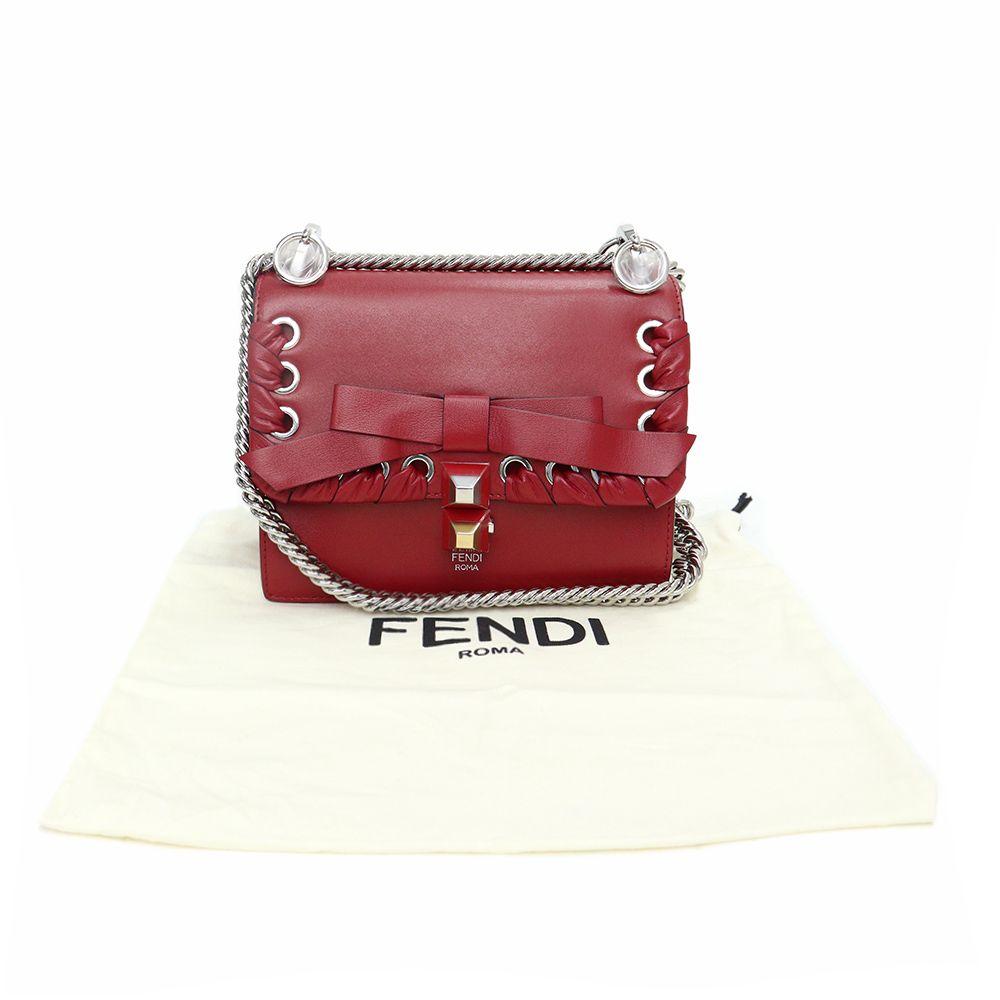 フェンディ FENDI ミニ キャナイ 2way チェーン ショルダーバッグ 斜め