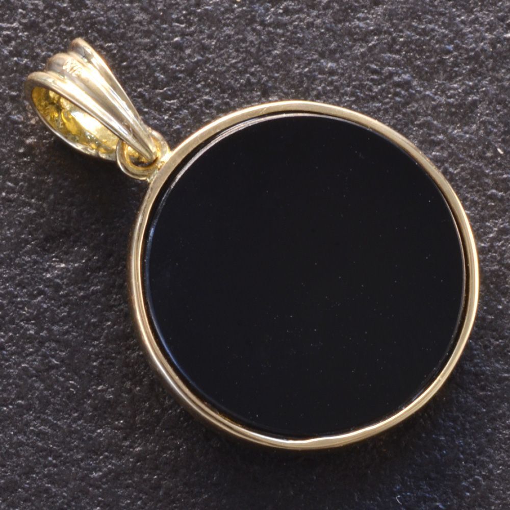 ペンダントトップ メンズ 18金 K18 18K オニキス 馬 ホース ペンダント