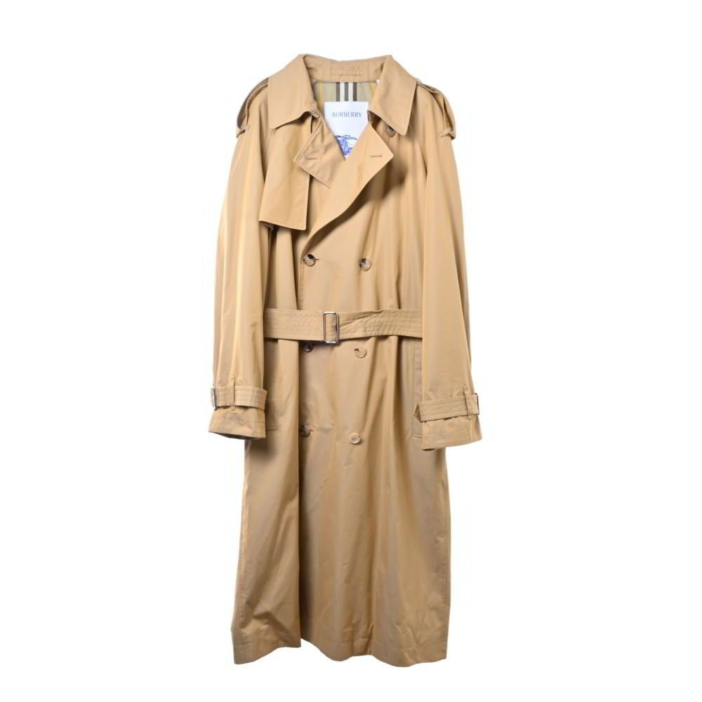 Burberry ロング ダブルブレスト トレンチコート - メルカリ