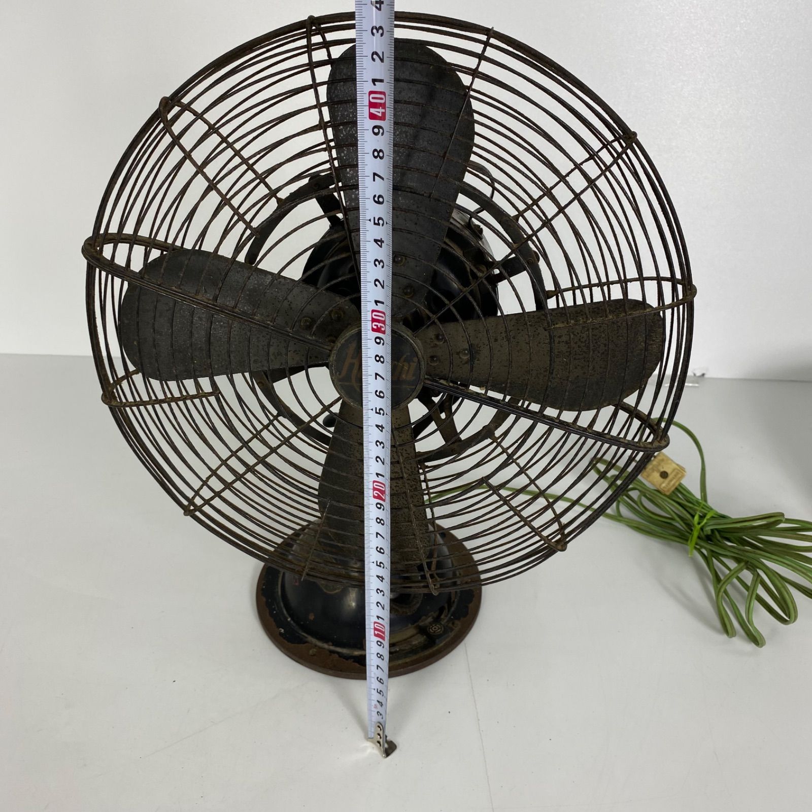 レトロ扇風機 日立 HITACHI製 鉄製 ビンテージファン 動作品