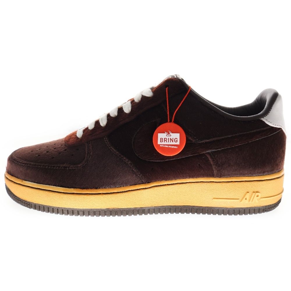 NIKE ナイキ 観賞用 2011年製 AIR FORCE 1 LOW PRM TZ BE RBRICK Brown 512518-220 エアフォース1 ベアブリック ローカットスニーカー ブラウン US9|27cm