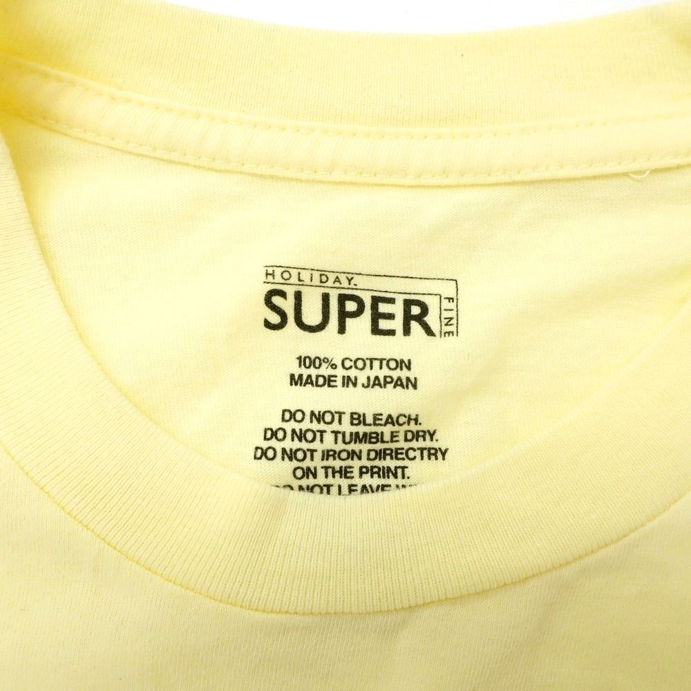 holiday - 【中古】ホリデイ HOLIDAY コットン クルーネック 長袖Ｔシャツ ライトイエロー【サイズXL】【レディース】 holiday - 【中古】ホリデイ HOLIDAY コットン クルーネック