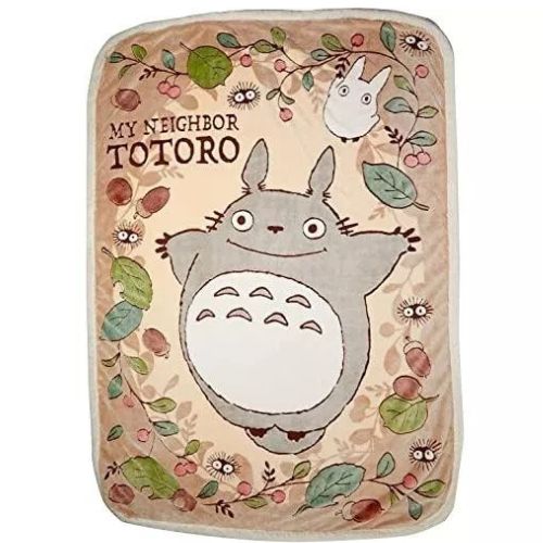 となりのトトロ 葉っぱと木の実 ブランケット シングルサイズ