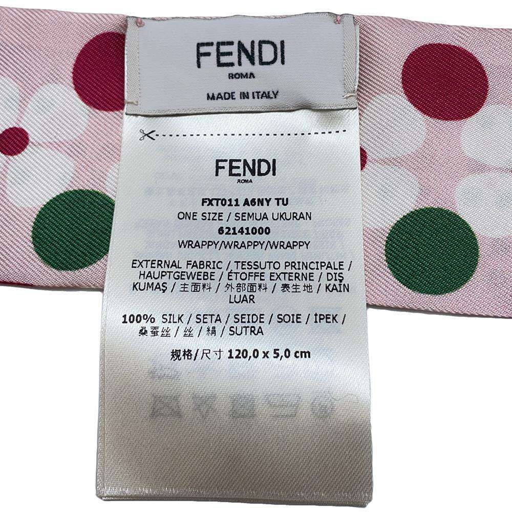 フェンディ スカーフ ラッピー フラワー シルク FENDI 花柄 バンドゥ
