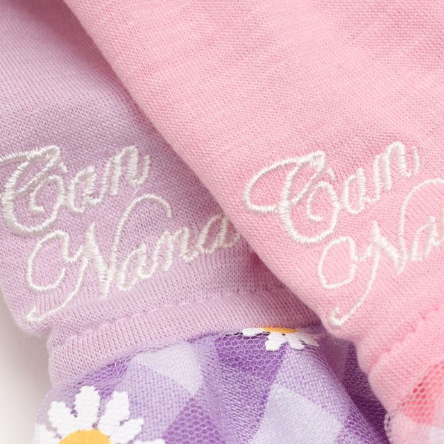 犬服 CanNana 【きゃんナナ】フラワーギンガムワンピース ラベンダー