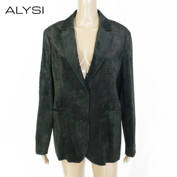 80%OFF 新品 アリジ ALYSI ジャケット 42 EJK383 Lサイズ 墨黒