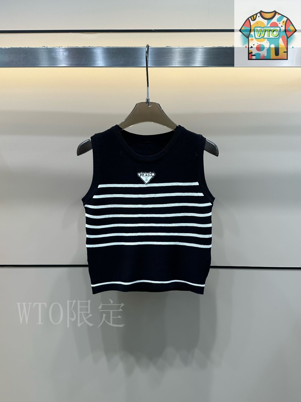 今日特価】Prada 25 夏季 ストライプカラーブロック ニット