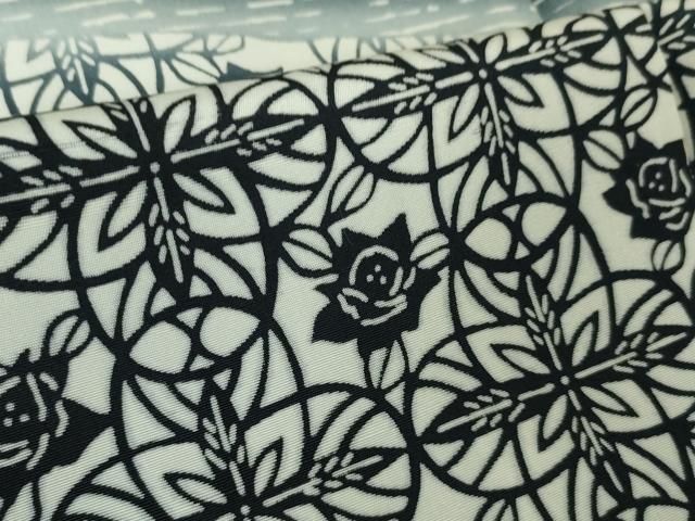 平和屋本店□極上 訪問着 藍型染 薔薇 バラ 暈し染め 逸品 DZAA6379kh5