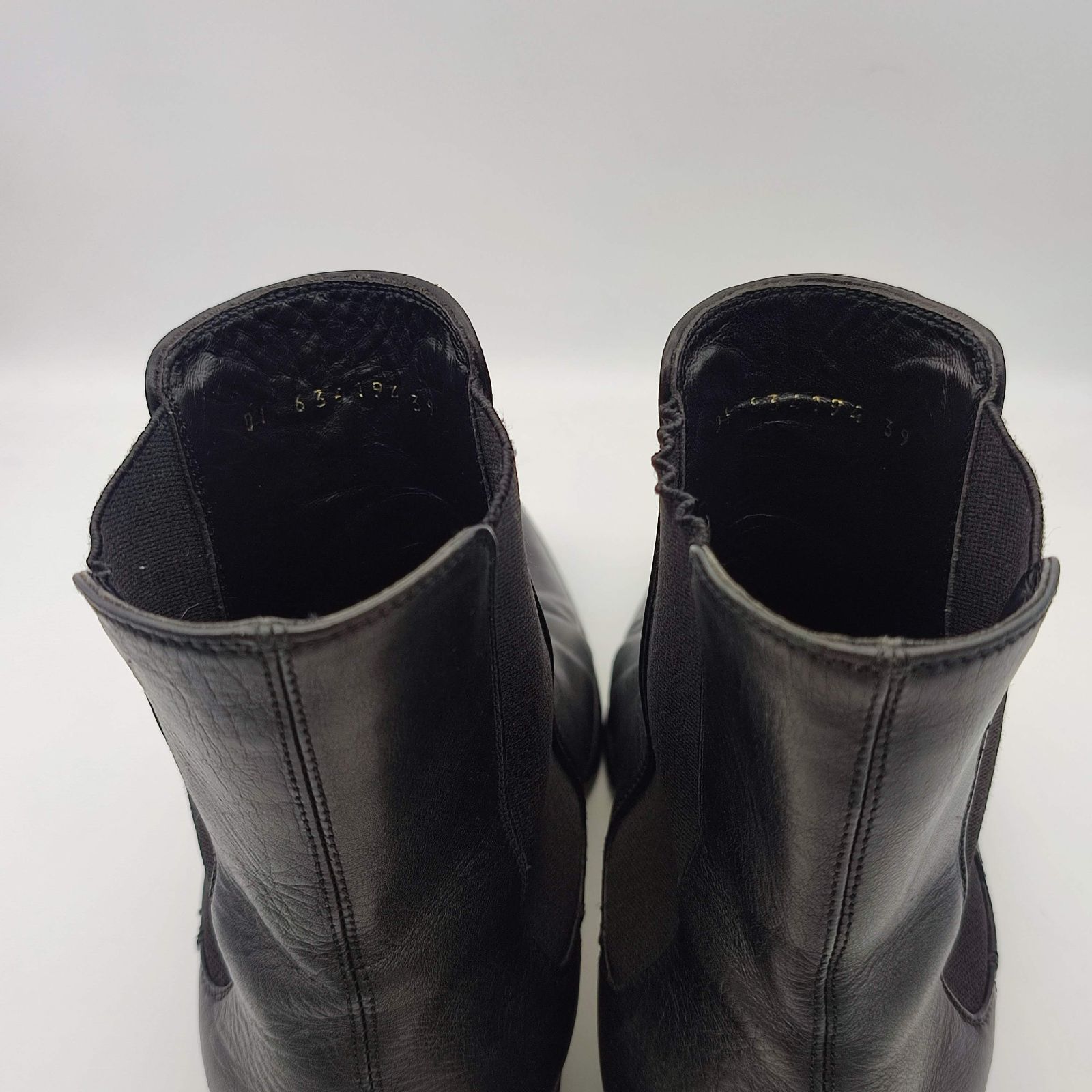 サンローラン サイドゴア チェルシーブーツ ブラックレザー 39 - メルカリ