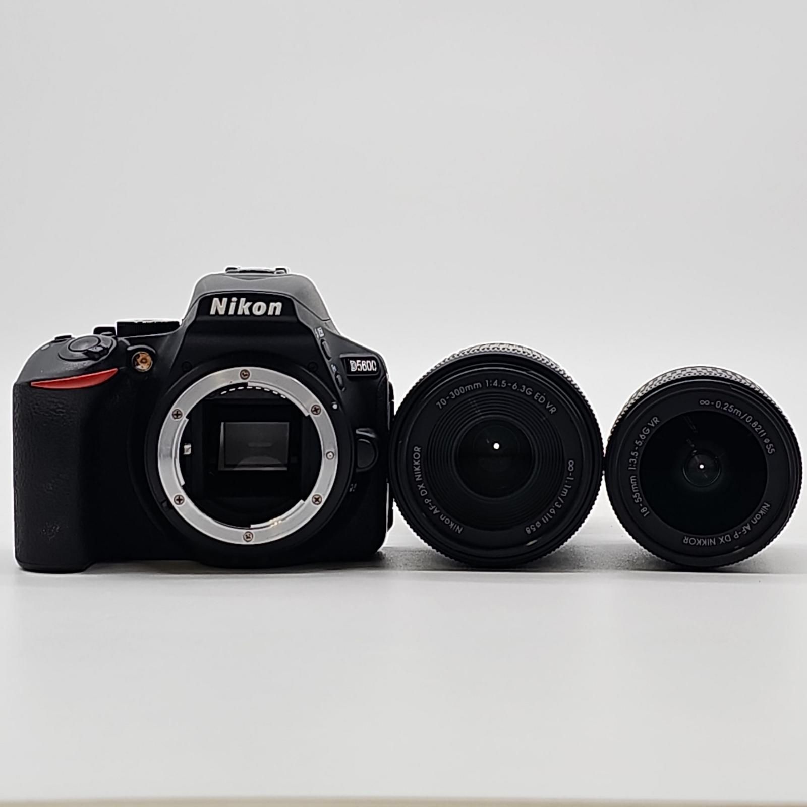 全額返金保証】【最速発送】Nikon デジタル一眼 D5600 ダブルズーム 