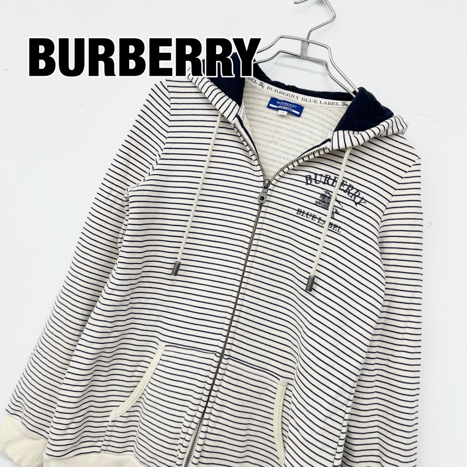 BURBERRY バーバリー ボーダー パーカーシンプル ちょっとした羽織物に 
