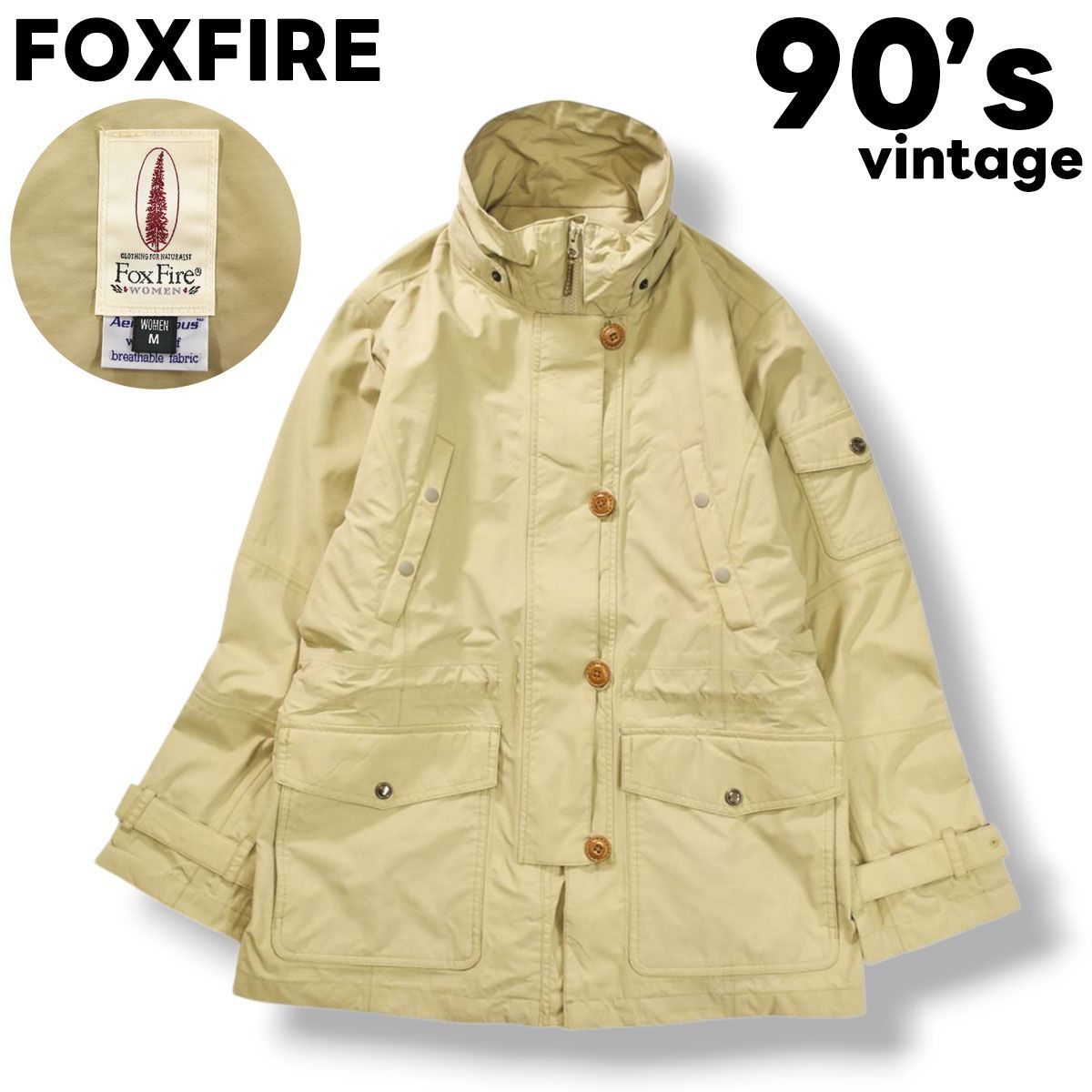 Foxfireフード付きマウンテンパーカーSベージュとボトム 【公式通販】