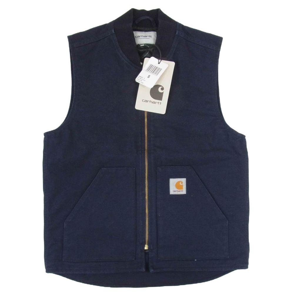 Carhartt カーハート Classic Vest クラシック ベスト ダーク  ネイビー系 S【極上美品】【中古】