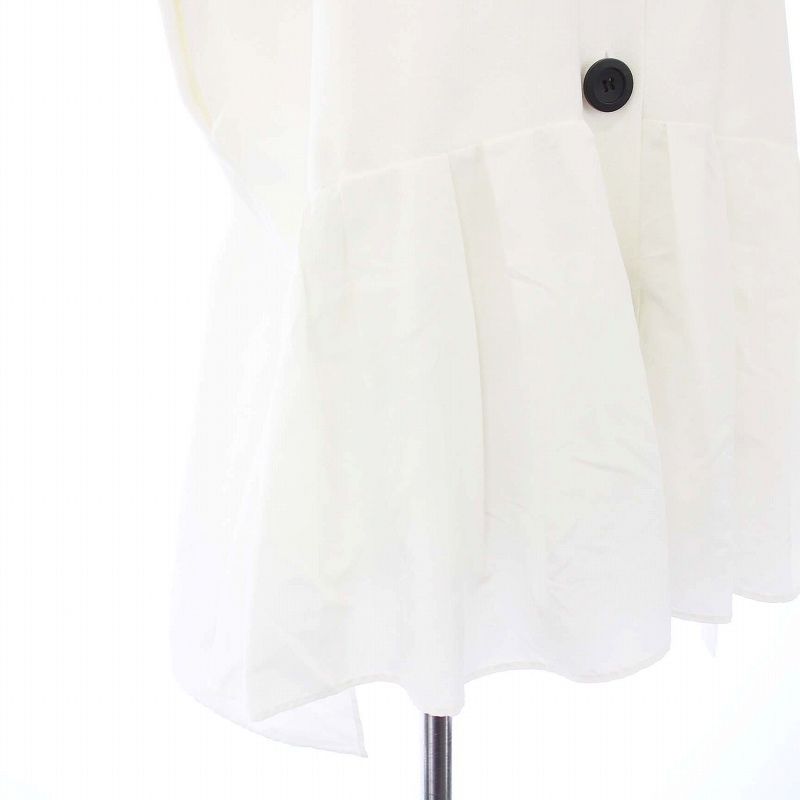 アドーア ADORE 24SS タフタペプラムカーデ カーディガン ニット 切替 ノースリーブ 38 M 白 ホワイト 531-4270619 /KH レディース アドーア ADORE 24SS タフタペプラムカーデ カーディガン ニット