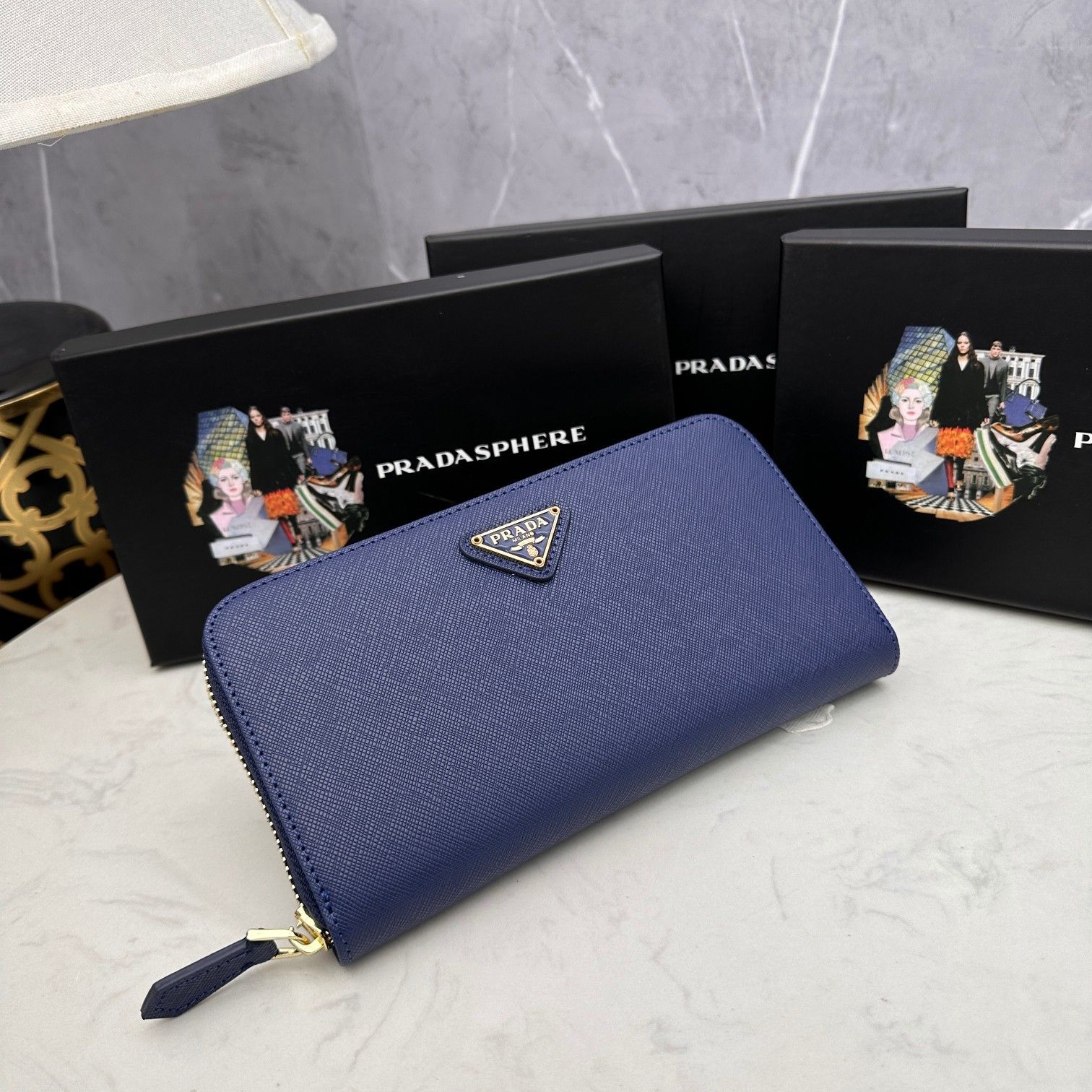 新品 PRADA プラダ 長財布 あおい 新品未使用品 - メルカリ