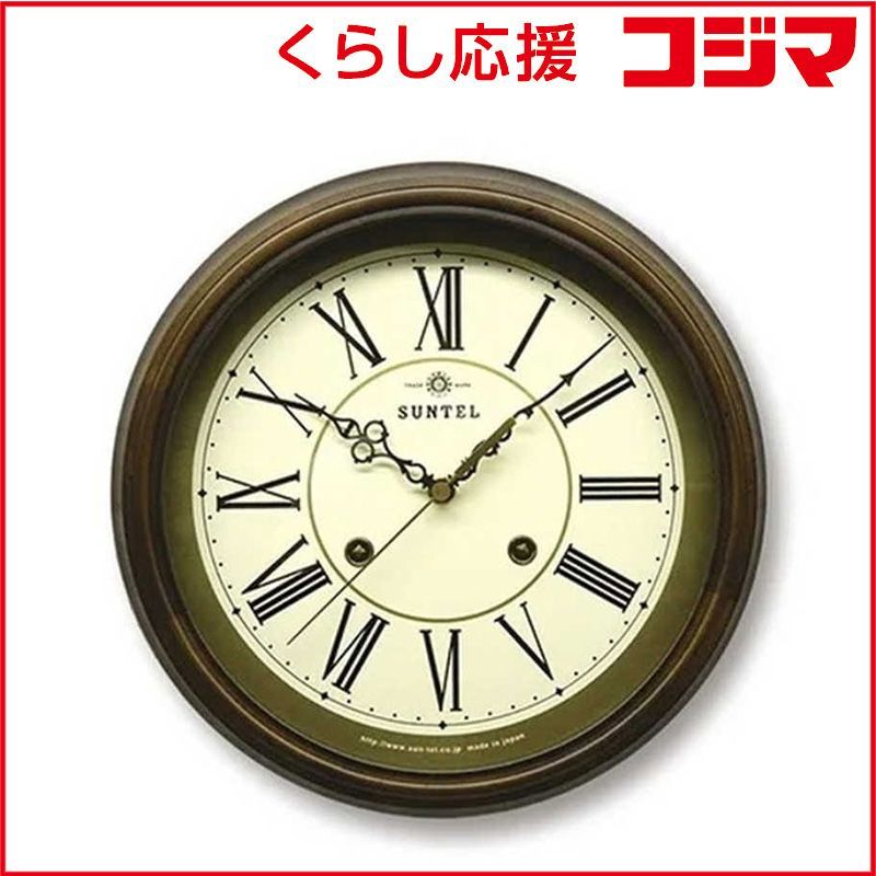 未開封 インテック EUスタイルクラシカル 電波掛け時計 ローマ文字 DQL674-R 電波自動受信機能有 アンティークブラウン DQL674_R ♥ 送料無料