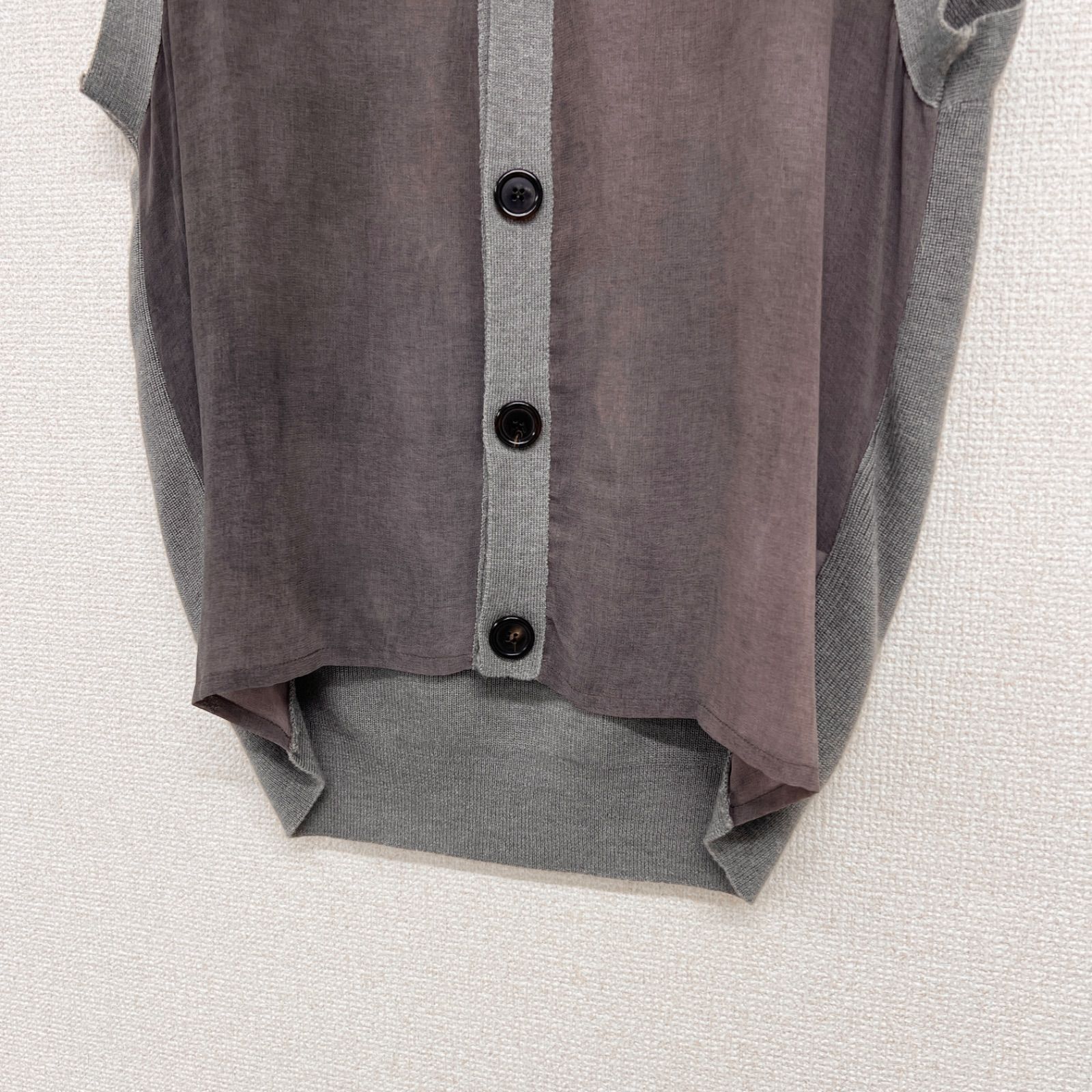 anndemeulemeester ニットベスト ANN DEMEULEMEESTER アンドゥムルメステール ニット切替ベスト