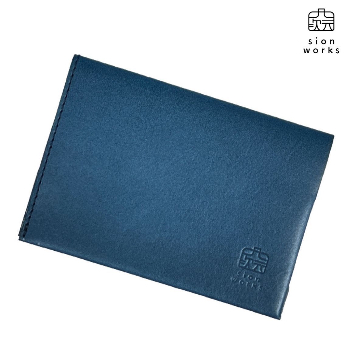 ダークブルー レザー名刺入れ 新品】COACHコーチ 名刺入れカード