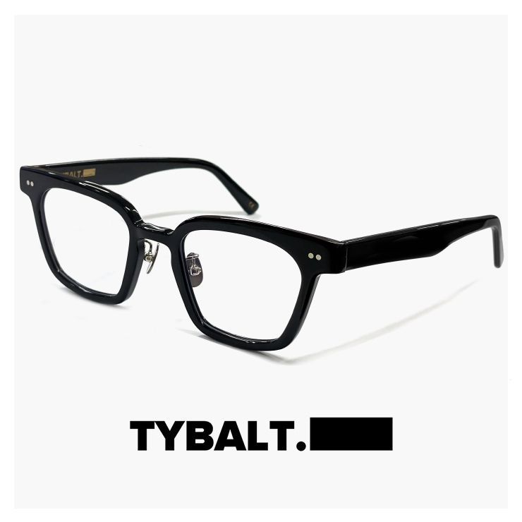 【新品】 ティバルト メガネ ts009 c1-1 TYBALT 眼鏡 caliban キャリバン カリバン スクエア ウェリントン 型 黒縁 黒ぶち フレーム メンズ レディース ユニセックス アジアンフィット ジャパンフィット モデル