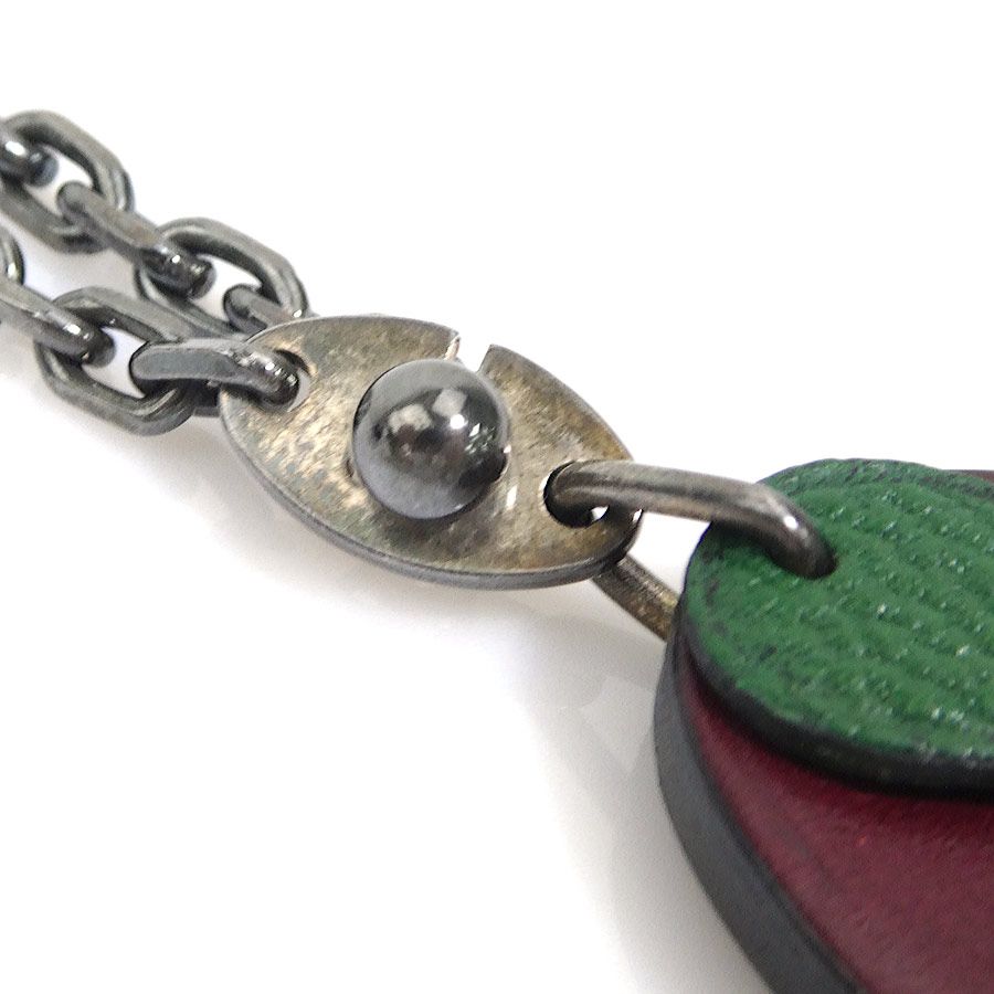 HERMES エルメス フルーツ ポルトクレ プラム レザー キーホルダー