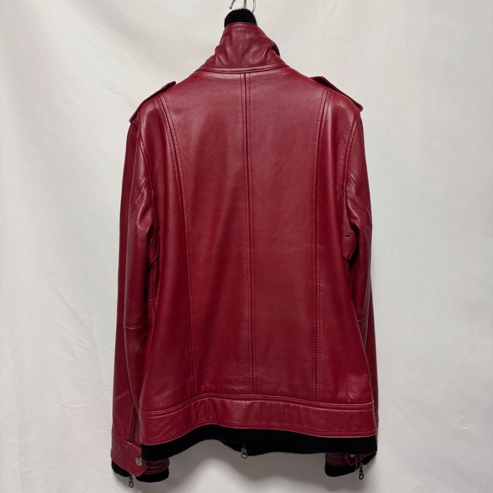 FUGA ライダースジャケット 赤