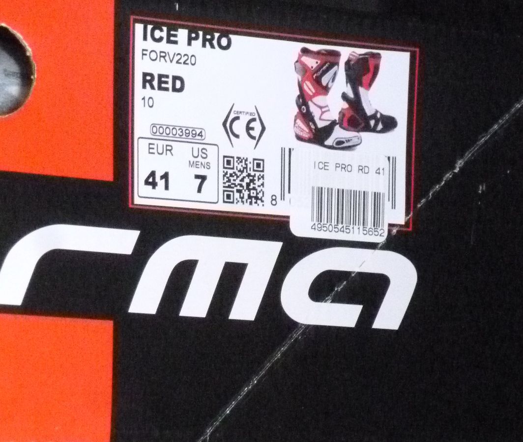 FORMA レーシングブーツ ICE PRO（レッド）サイズEUR41 (26.0cm ...