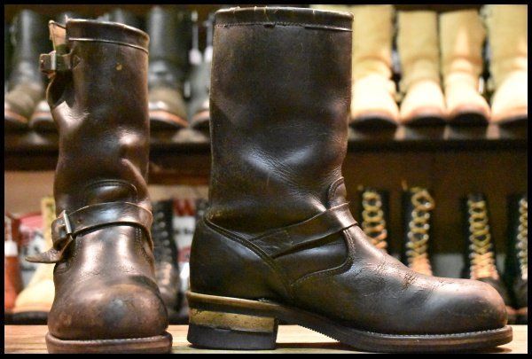 7.5E 中古 黒タグ Cマーク PT83】Chippewa チペワ エンジニア