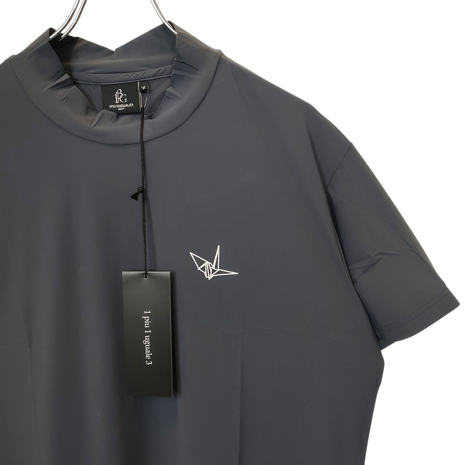 美品 1PIU1UGUALE3 ウノピュウノウグァーレトレ GRT214 113 GOLF S/S MOCK NECK NEON BACK TAPE モックネック トップス VI XL ナイロン 他 ゴルフ 半袖 Tシャツ メンズ HM746A83 1piu1uguale3 ウノピュウノウグァーレトレ GOLF ゴルフ GRT072