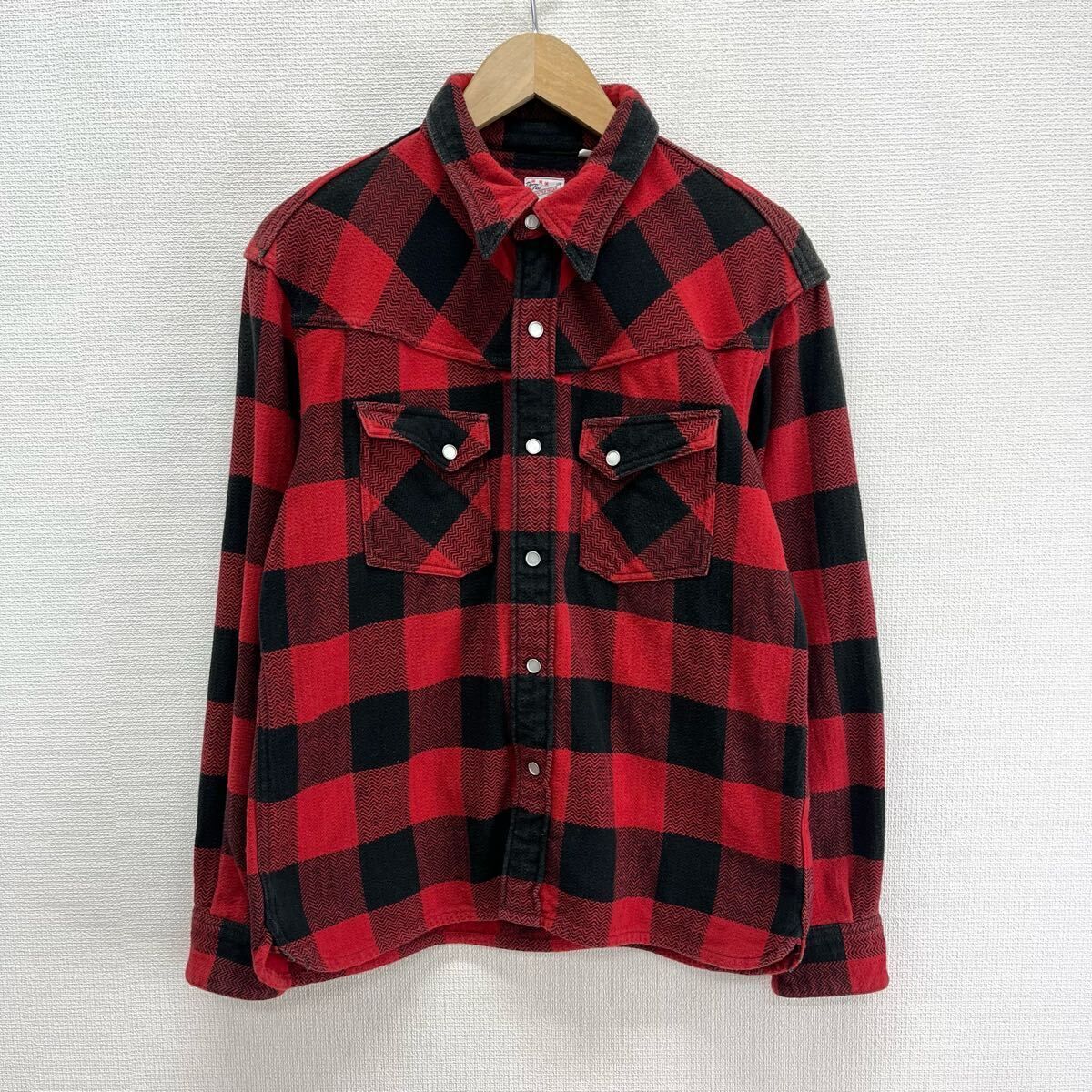 フラットヘッド ヘビーウエスタンネルシャツ フラットヘッド 新品 ウエスタン ヘビーネルシャツ 36 即決 #タ