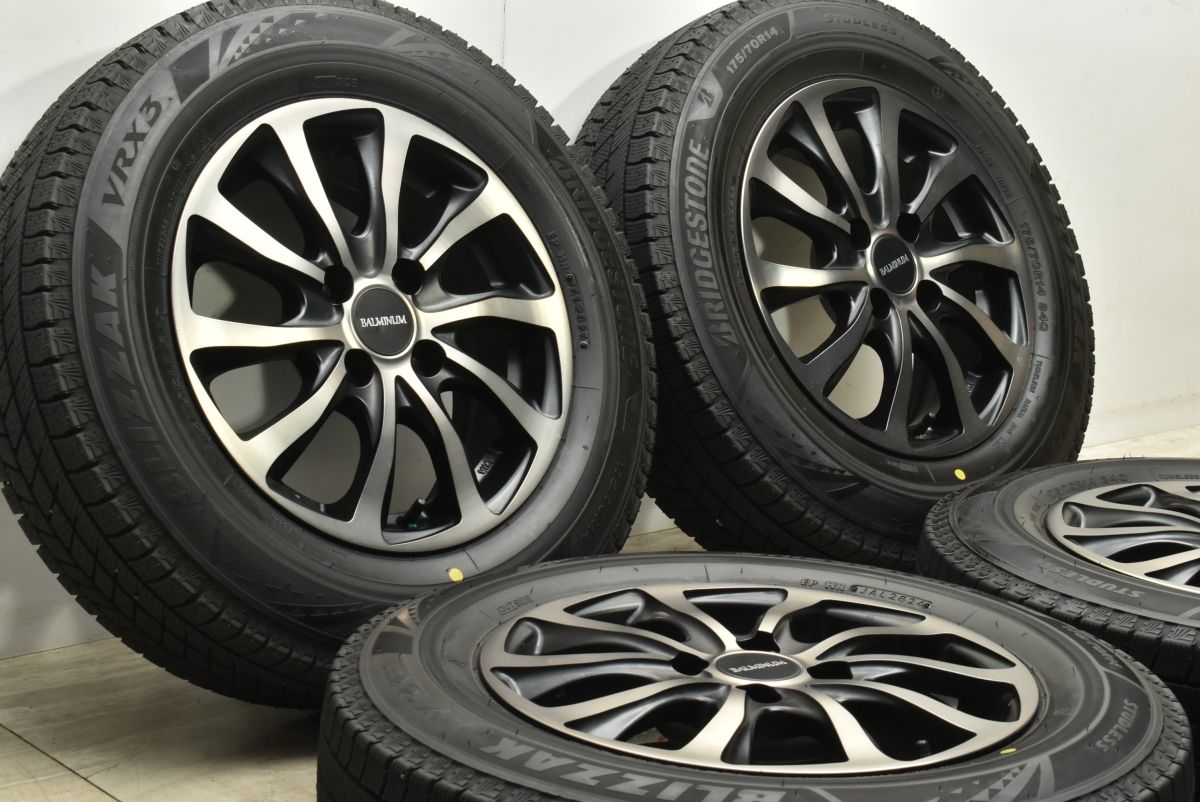 2024年製 バリ溝】バルミナ 14in 5.5J +39 PCD100 ブリヂストン