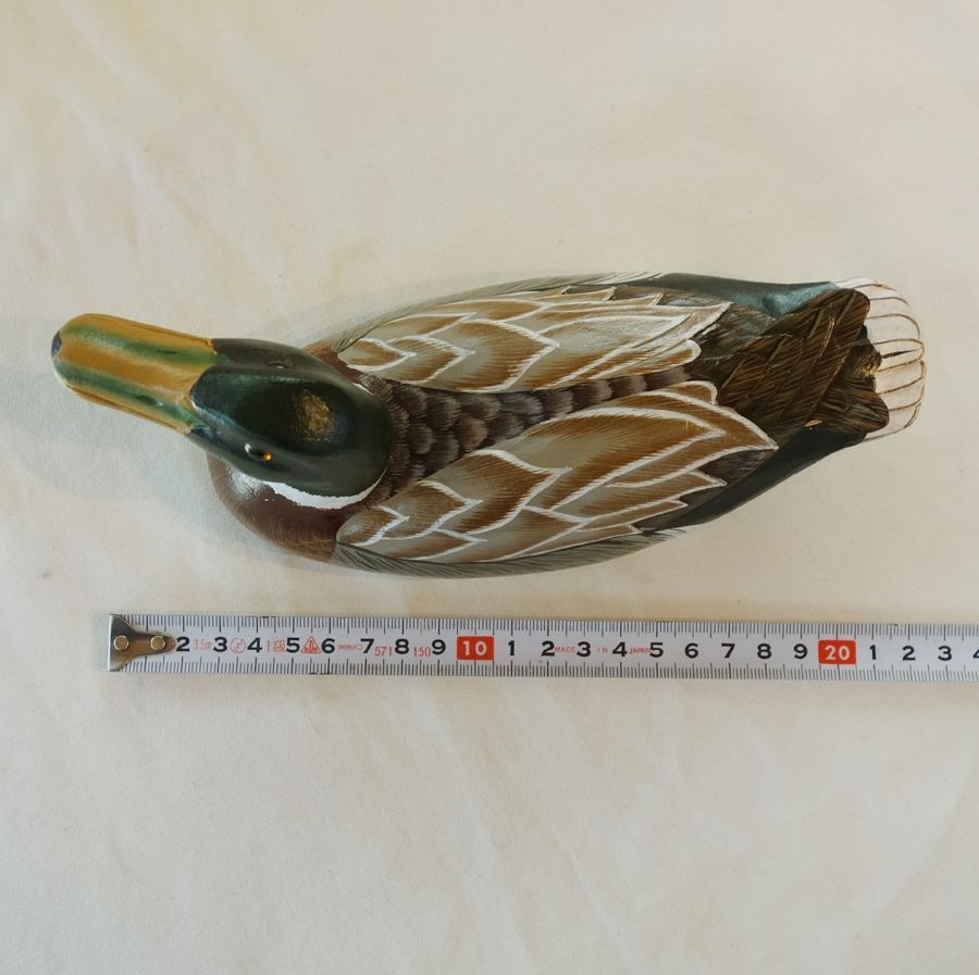 カルガモ 木彫品 バードカービング - メルカリ