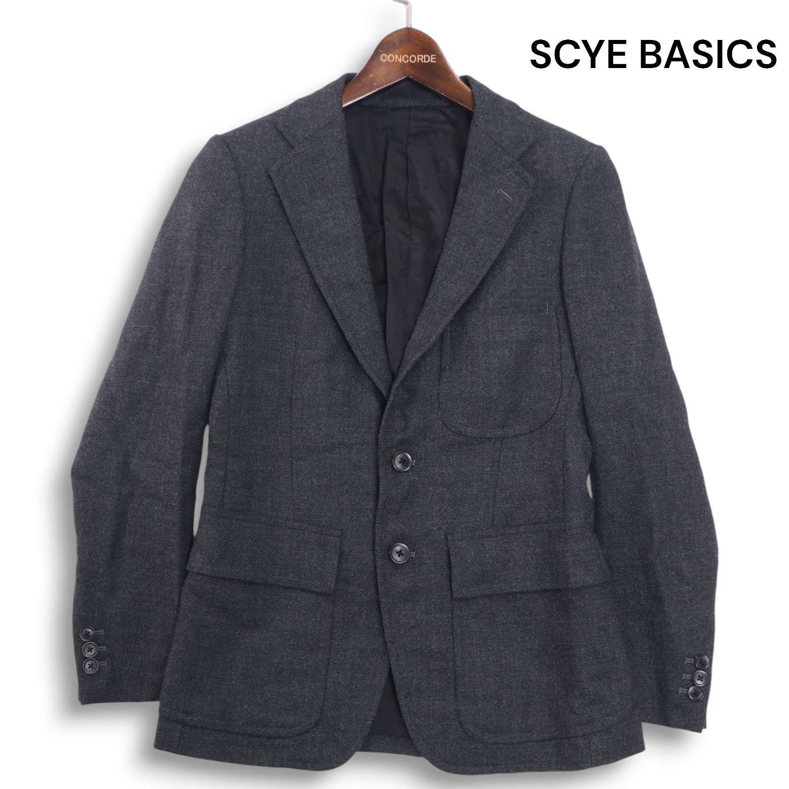 Scye ウールジャケット 36 ブラック 超激得，新品 SCYE BASICS ダブル