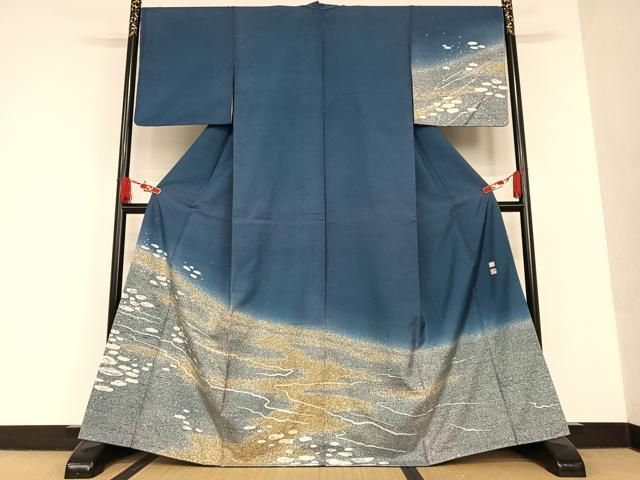 平和屋着物○石川県指定無形文化財 牛首紬 白山工房 手織り 現代の名工  