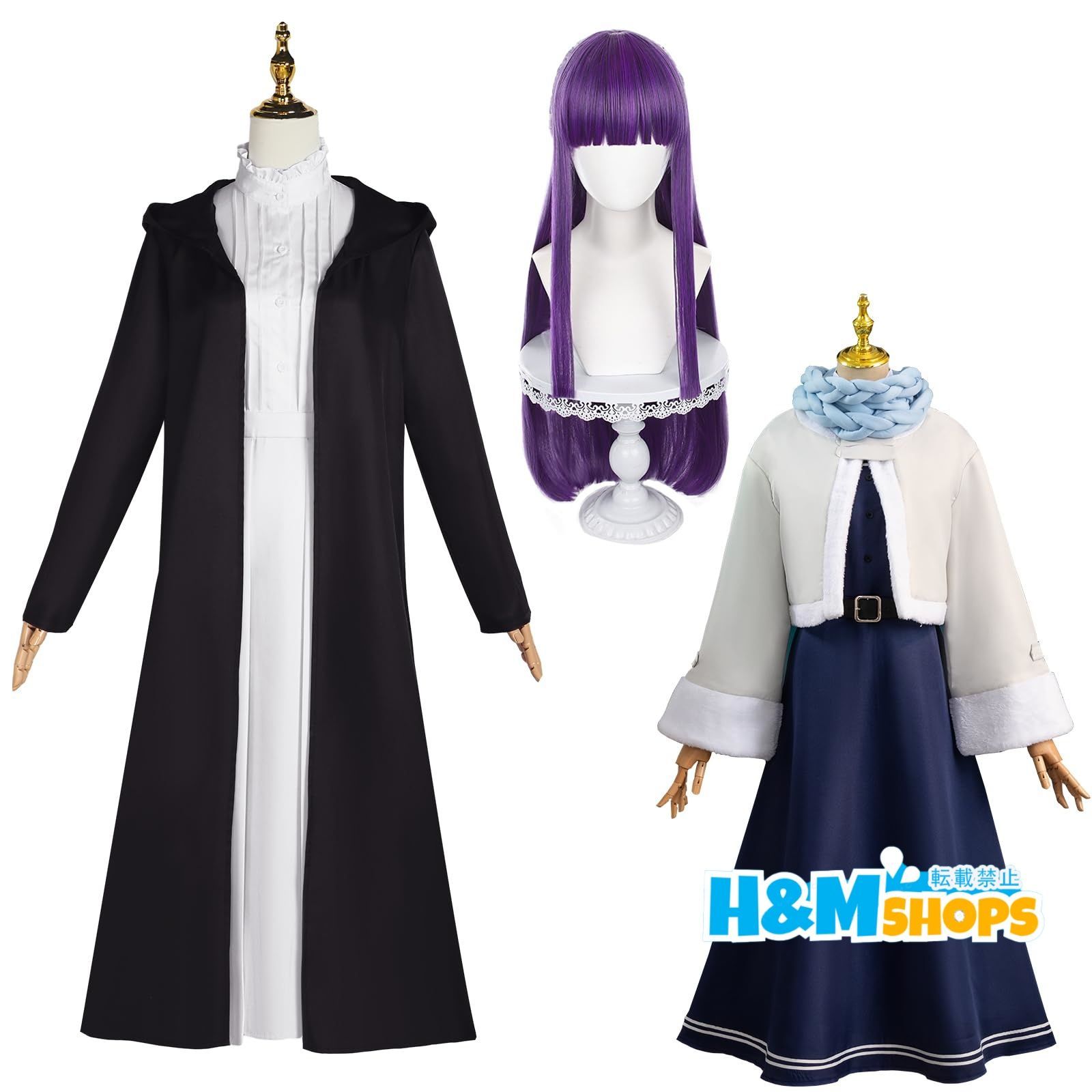 フリーレン フェルン ドレス＆冬着 ウィッグ付き コスプレ衣装
