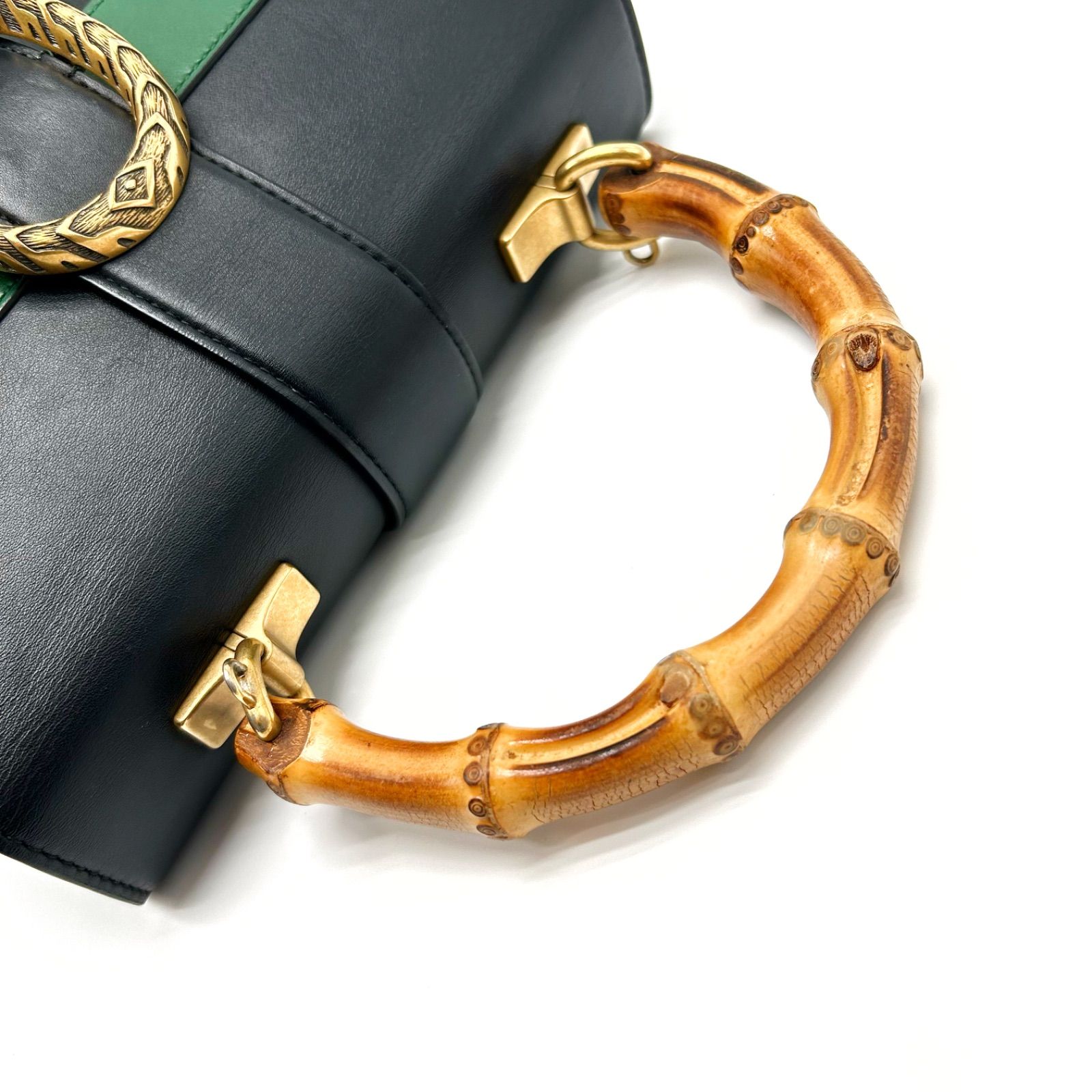 極美品 GUCCI グッチ ディオニュソス バンブー ハンドバッグ 