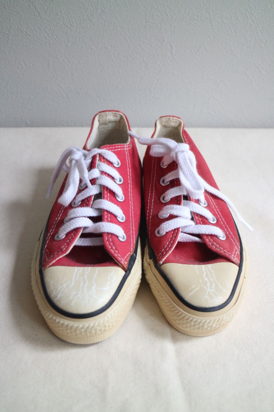 90's CONVERSE ALL STAR コンバース オールスター デッドストック  ローカット USA製  kids スニーカー レッド 13 20cm