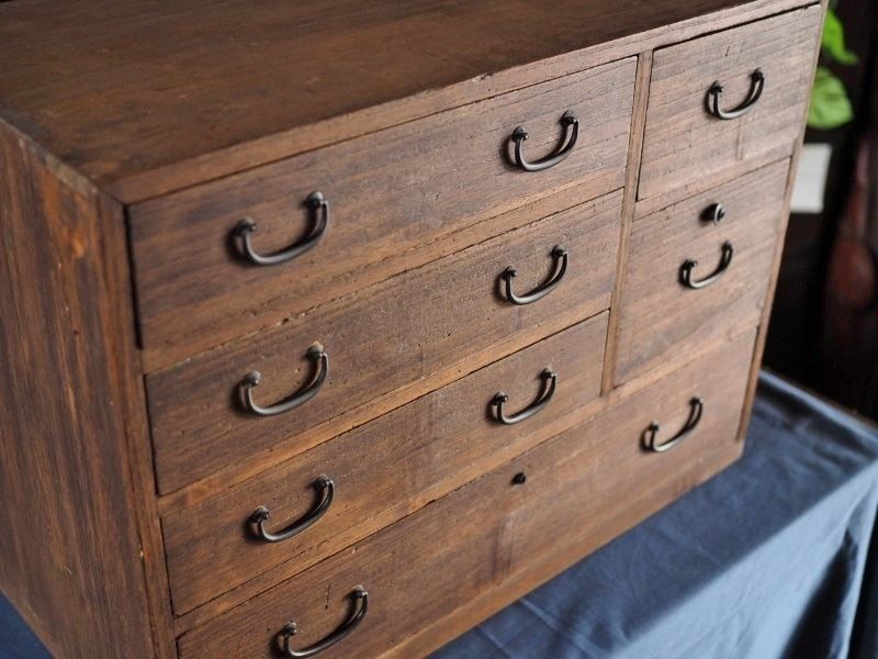 総桐造アンティーク小箪笥 大正～昭和初期 古録展 品番H1716