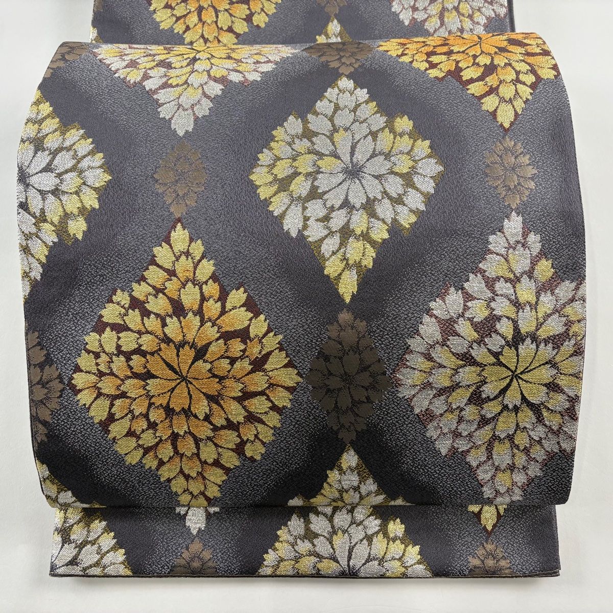 袋帯 美品 秀品 華文 箔 灰紫 六通 正絹 【中古】 - メルカリ