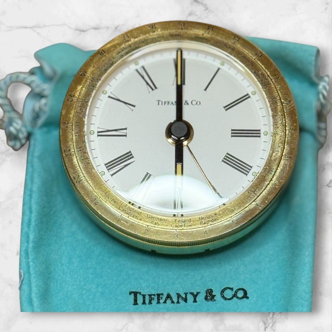 TIFFANY&Co. ティファニー 置時計 クオーツ ゴールド アンティーク