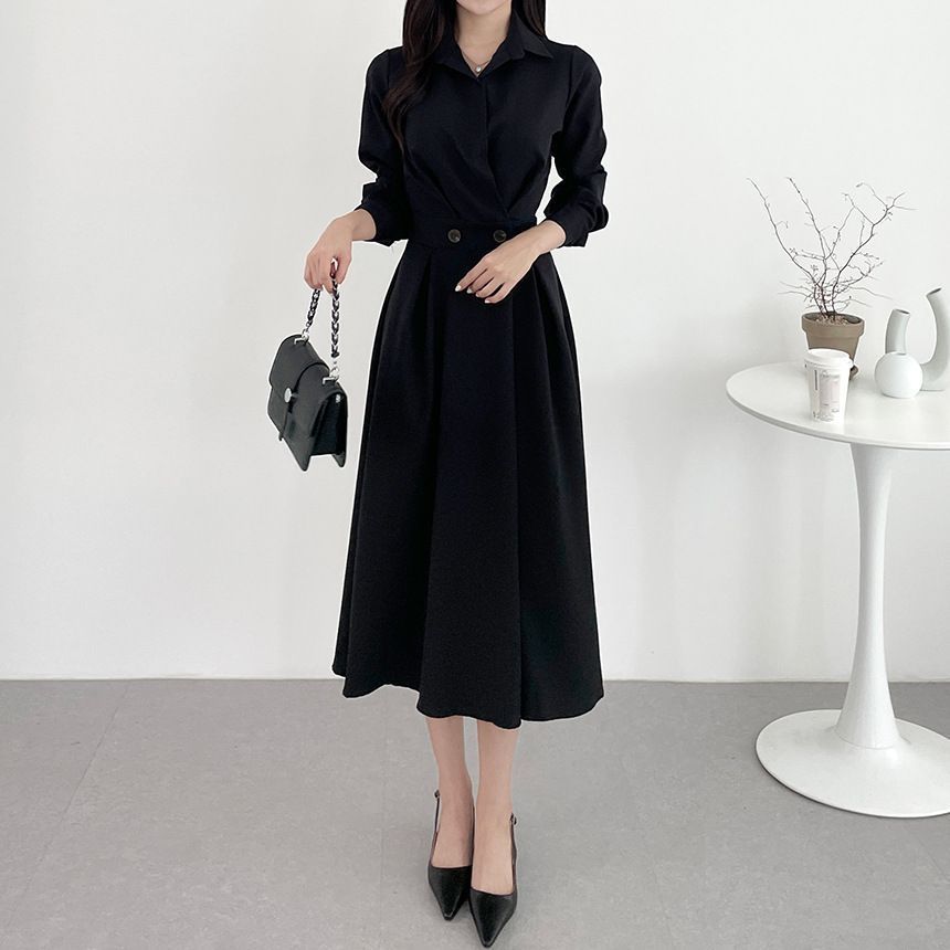 ロングワンピース 長袖 レディース ワンピース ロング マキシワンピース 袖あり 柔らかい 無地 シンプル カジュアル フォーマル 通勤 通学 ワンピスター 秋冬 体型カバー 春 秋 冬 20代 30代 40代 xkmilyx101 DZ20