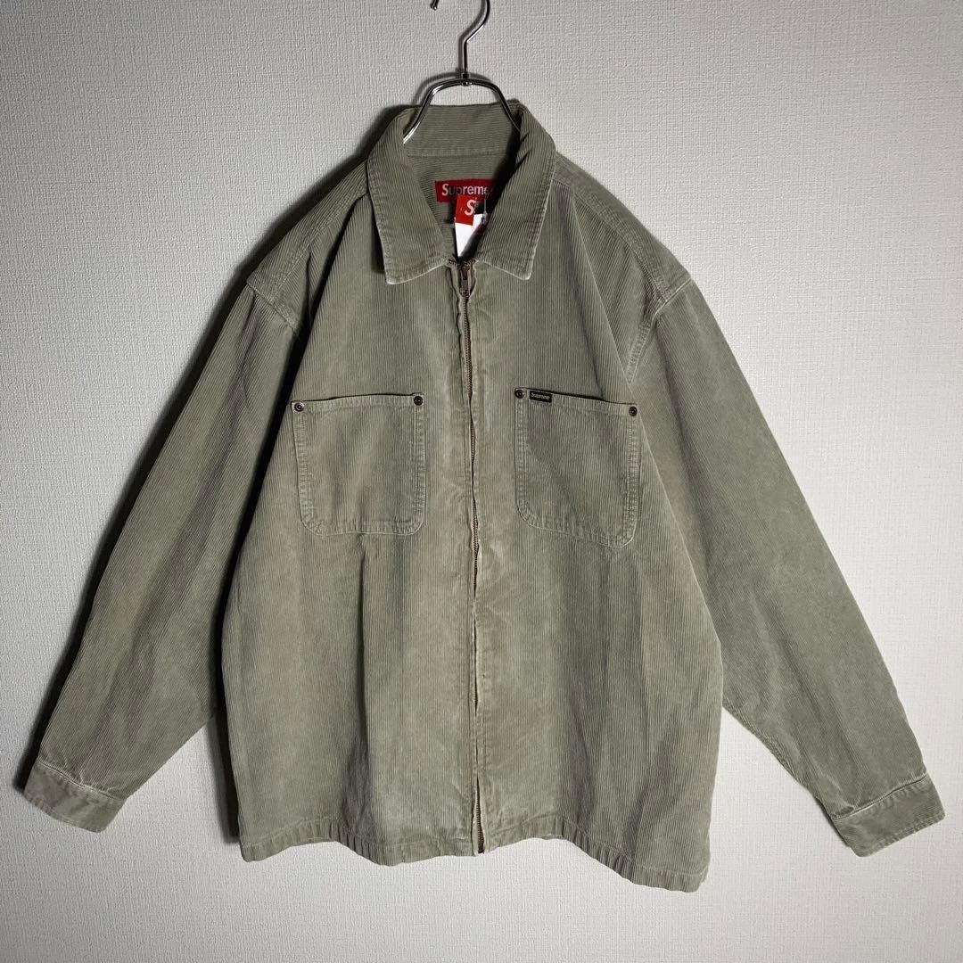 新品未使用半タグ】SUPREME 太畝コーデュロイブルゾン ワンポイント 