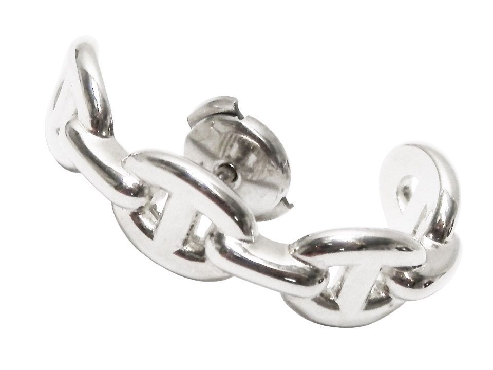 エルメス ＨＥＲＭＥＳ シルバー９２５ シェーヌダンクル アンシェネ ピアス 片耳