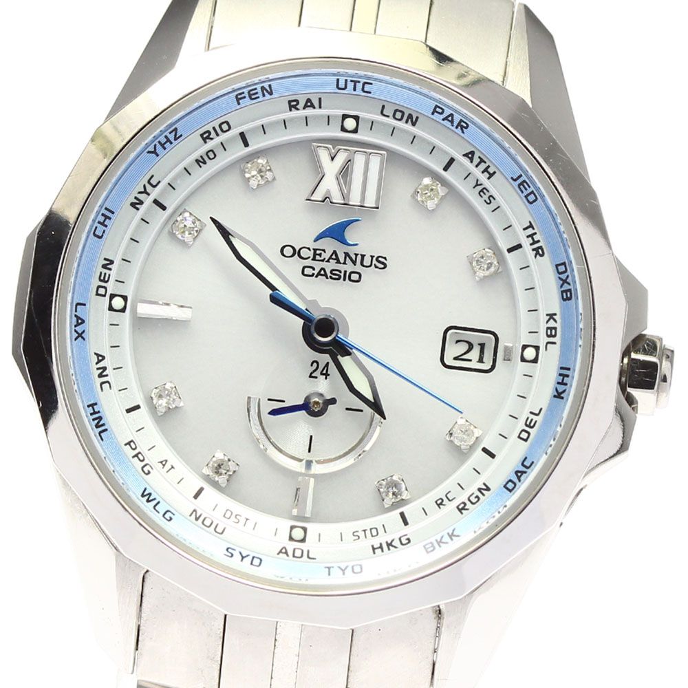 カシオ CASIO OCW-S340H-7AJF オシアナス 8Pダイヤ ソーラー電波