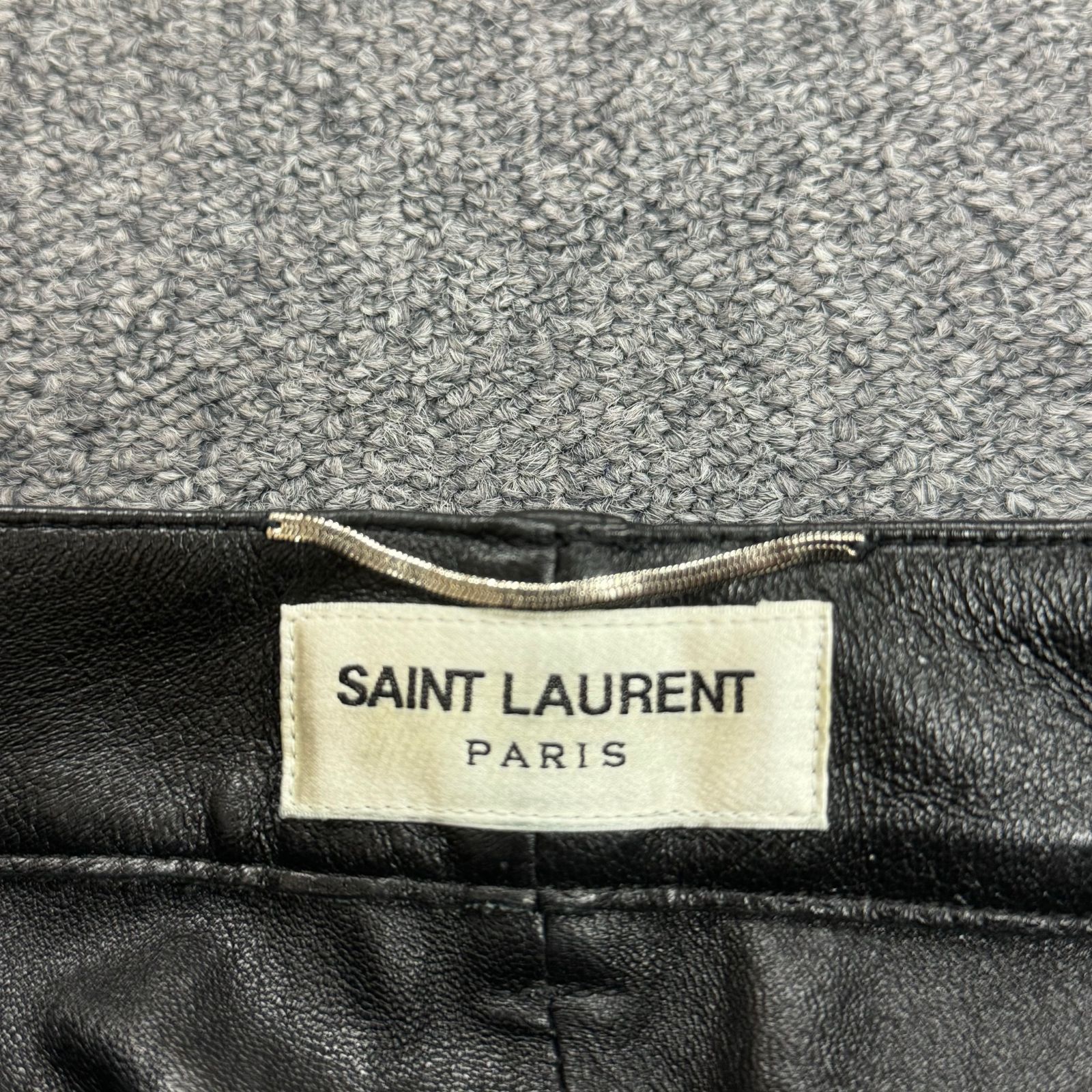 国内正規 SAINT LAURENT PARIS 16SS クラッシュ レザー パンツ サン ...